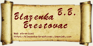 Blaženka Brestovac vizit kartica